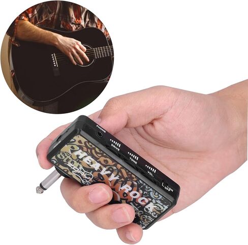 Mumusuki Guitar Bass مضخم سماعة الرأس، USB قابل للشحن جيب محمول جيتار باس سماعة رأس أمبير تحمل على غرفة النوم التوصيل في تأثيرات متعددة للجيتار باس in Kuwait