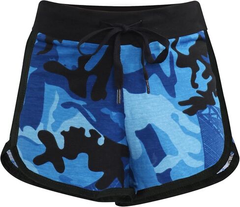 A2Z 4 Kids Girls Shorts 100% Cotton Dance Sports Trendy Fashion Summer Hot Short - Girls Shorts 426 Camo Green 9-10 in Saudi Arabia