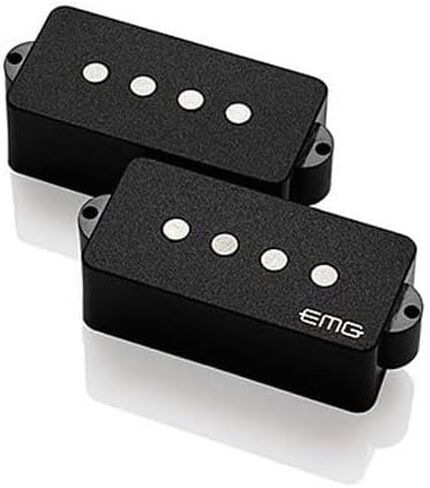 EMG Pickups Geezer Butler Signature P Bass Guitar Pickups Set Bundle with 12x Fender Guitar Picks and Liquid Audio Instrument Polishing Cloth - Guitar Accessories in Saudi Arabia