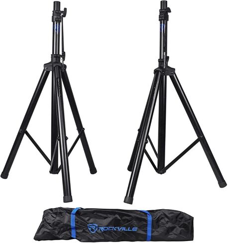 Rockville Pair RVES1 Adjustable Tripod DJ PA Speaker Stands +Carry Bag/Universal in Saudi Arabia