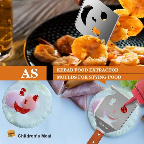 Grill Spatula, Grill Spatula for Outdoor Grill, BBQ Accessories,Wooden Handle Stainless Steel BBQ Spatula Gifts for Men,BBQ gifts. in Saudi Arabia