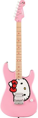 إصدار محدود من Hello Kitty Stratocaster مع حقيبة Gig، وHello Kitty Graphic Pickguard، ولوحة أصابع من خشب القيقب، باللون الوردي in Saudi Arabia
