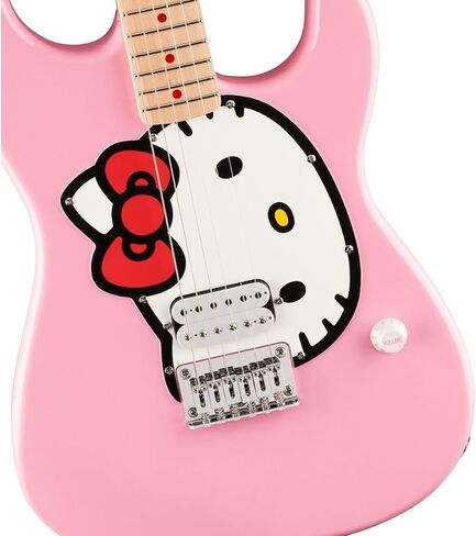 إصدار محدود من Hello Kitty Stratocaster مع حقيبة Gig، وHello Kitty Graphic Pickguard، ولوحة أصابع من خشب القيقب، باللون الوردي in Saudi Arabia