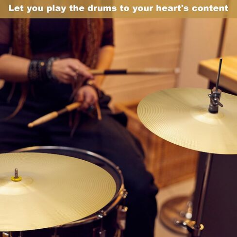 Drum Cymbal Set, 5pcs Cymbal Packs for Drum Set 14"/14"/16"/18"/20", Alloy Cymbals for Drums with Drum Mute Strip and Carry Bag in Kuwait