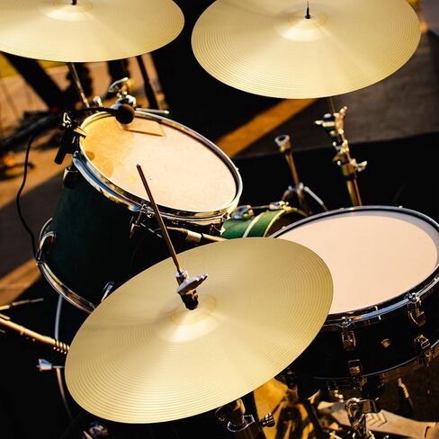 Drum Cymbal Set, 5pcs Cymbal Packs for Drum Set 14"/14"/16"/18"/20", Alloy Cymbals for Drums with Drum Mute Strip and Carry Bag in Kuwait