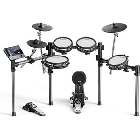 Donner Beat Electronic Drum Set, Electric Drum Kit with Quiet Mesh Drum Pads, 12" Cymbals w/Choke, 100 Kits and 1100+ Sounds, Sticks, USB MIDI, DONNER PLAY app (5 Pads, 3 Cymbals)