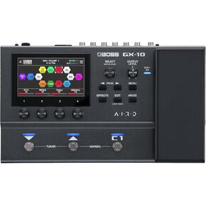 BOSS GX-10 Compact Guitar & Bass Effects Processor, GX-100 Sound Engine, Colour Touch Display, 32 Amp Types & 170 BOSS Effects Multi-mode, Footswitches & Expression Pedal, AIRD Technology