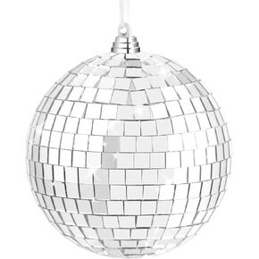 Disco Ball Mirror Ball, 8 Inch Cool and Fun Hanging Party Disco Ball with Hanging Ring for Christmas DJ Club Stage Bar Party, Wedding Holiday Decoration, Pink