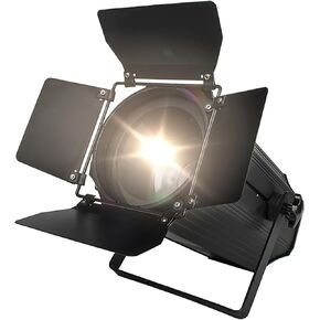 SHEHDS LED Par Lights COB 250W RGBW 4in1 Linear Zoom 15-55° Stage Wash Lights with Barn Door Fresnel Lens 3200k-5600k DMX512 Spotlights DJ Lights for Church Disco Ball Wedding Theater