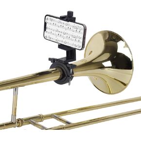 Adjustable Trombone Phone Lyre,1.5"-2.5" Low Brass Lyre for Trombone, Mellophone,- Fits of 99.9% of Smartphones