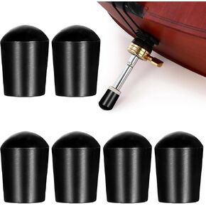 JJUNW 6 Pcs Cello Stoppers, Cello Stand Rubber Black Silent Stoppers, Cello Rock Stoppers Instrument Tail Pin Stoppers, Floor Protection Accessories for Music Concerts, Instrument Practice