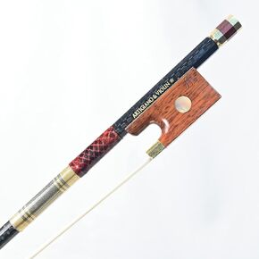 ARTIGIANO&VIOLIN Carbon Fiber Upright Bass Bow with Snakewood Frog French Style AW-205