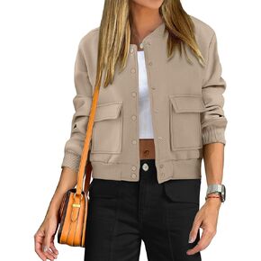 ANRABESS Women Cropped Jackets Long Sleeve Fashion Casual Varsity Bomber Jacket Coat 2024 Trendy Fall Outfits