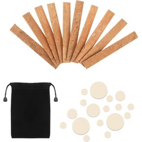 27PCS Clarinet Cork Replacement Kit With10PCS Clarinet Neck Joint Cork Sheet And17PCS Clarinet Pads Bb Clarinet Woodwind Instrument Pads, Clarinet Pads with Black Packaging