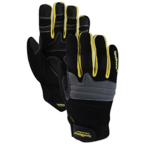 MAGID Hand Master MECH103 Mechanics Gloves with Gel Palm Padding, Black, Medium, 8/M