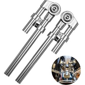2 PCS Tom Drum Brackets, Tom Mount Holder Arm, Adjustable Tom Mounting Holder, Sturdy Metal Tom Drum Replacement Stand, Stable Support for Tom Drums, Percussion Instrument Accessories