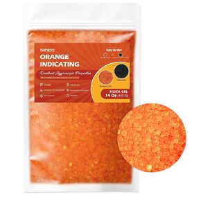 TRINIDa Orange Silica Desiccant Beads 2LBS, Indicating Silica Gel Bead Drying Silica Beads Reusable Silica Gel Desiccant for Camera, Electronic, Books, Documents, Clothes, Painting, Jewelry