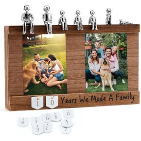 EVA murmure Personalized Romantic Wedding and Anniversary Keepsake Box with Family Statue - Wooden Memory Picture Box for Cherished Keepsakes and Ticket Storage - Elegant Couple Gift in Kuwait