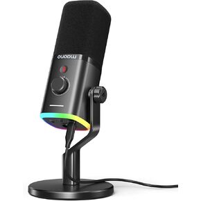 MAONO Dynamic Gaming Microphone: USB XLR Dynamic Computer Microphone with Software-RGB PC Mic for Gamer-Podcast Microphone Kit for Streaming Recording Studio YouTube Content Creation Online Chat