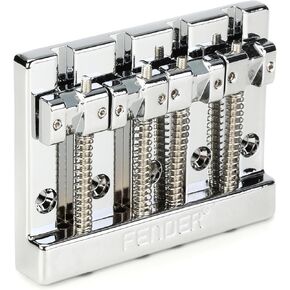 Fender HiMass 4-String Bass Bridge Assembly with Zinc Saddles - Chrome