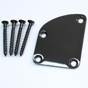 Guitar Neck Plate Chrome Curved Neck Plate Neck Joint Plate Electric Guitar Part Replacement for Telecaster Neck Tele Neck Strat Neck Stratocaster Neck Bass Neck in Kuwait