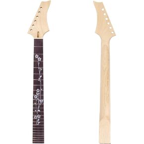 Electric Guitar Neck For ST Guitars Replacement Bolt-on C Shape Canada Maplewood (22 Fret White Dot)