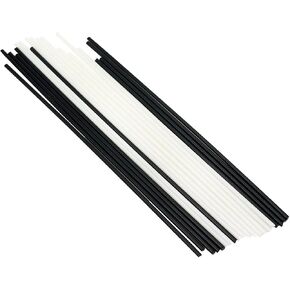 Geesatis 1.5 mm Guitar Bass Side Dot Fretboard Fingerboard Position Marker for Guitar Brss Ukulele, 10 Pcs Black and 10 Pcs White