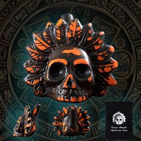 Aztec Death Whistle, Up To125+ Decibels Loud Real Screaming Aztec Death Whistle Loudest Authentic Human Authentic Human Sounding Screams Halloween Costumes Gift(Orange)