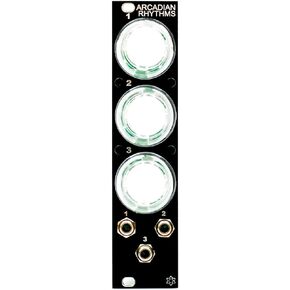 Arcadian Rhythms - Arcade Style Manual Gate Eurorack Module (RGB)