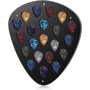 21 Slots Guitar Pick Holder Wall Mountable Guitar Pick Display Case Guitar Pick Holder Guitar Pick Case Gifts for Men, Guitar Players, and Musicians
