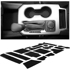 CupHolderHero fits Chevy Blazer Accessories 2019-2023 Premium Custom Interior Non-Slip Anti Dust Cup Holder Inserts, Center Console Liner Mats, Door Pocket Liners 19pc Set (Red Trim)