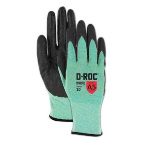 MAGID Heat & Adhesive Resistant Cut Level A5 Work Gloves, 1 PR, Dry Grip Polyurethane Coated, Size 7/S, Reusable, 18-Gauge Aramid Shell (GPD824)