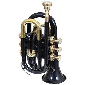 Pocket Trumpet Black Color with Hard Case