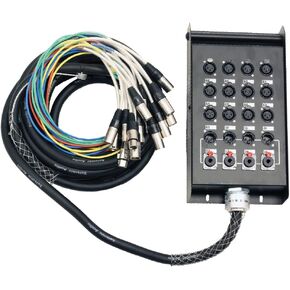 Seismic Audio - 16 Channel 25' Pro Stage XLR Snake Cable (XLR 1/4" TRS Returns) for Recording, Stage, Studio use (25 Feet - 16 Channel)