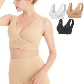 Nursing Sleep Bras Wirefree Maternity Breastfeeding Bras 3 Pack No Padding