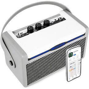 MOOER SD10i 10W Practice Guitar Amplifier Combo with Smart Effects App, Stero Sound Portable with LED Light, 49 Effects Types, 52 Amp Models, Loop, Drum Machine, Tunner for Guitar and Bass(Gray)