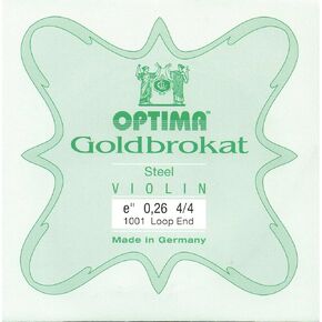 Goldbrokat 4/4 Violin E String - Steel - #26(medium) Gauge - Loop End