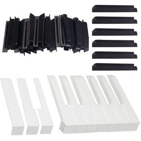 Piano Keytops Replacement 88 Key Piano Keys Top Plastic Piano Keys Complete Set Black and White Piano Key Repair Kit