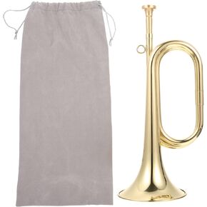 1set Small Orchestra Trumpet Bugle for School Band Cavalry Trumpet Brass Golden Trumpet Simple Beginner Trumpet Brass Golden Bugle Brass Bugle Trumpet Beginner Bugle