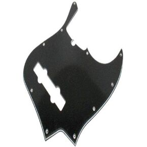 Fender Modern Pickguard, 5-String Jazz Bass, 10-Hole - Black 3-Ply
