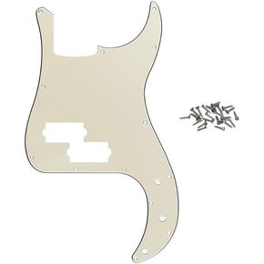 ROZILO 13 Hole P Bass Style Pickguard PB Scratch Plate Bass Pickguard for 4 String Precision Bass Modern Style Gold Pearl