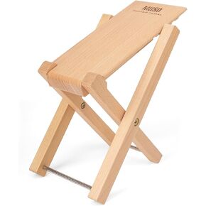 MUSO Guitar Footrest Stool, Folded Wooden Pedal, 4 Level Adjustable,Suitable for Classical Acoustic Guitar,Ergonomic & Durable (America Black Walnut)