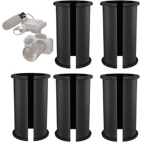 5pcs Microphone Shock Mount Rubber Sleeve, 1.8x0.8inch Sturdy Mic Shock Mount Rubber Spacer Tube Rubber Washer Microphone Accessories Compatible with Most Cameras