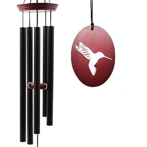 Hummingbird Outdoor Wind Chimes - 33" Tall, Tuned Melody, Memorial Gift for Mom/Grandma, Weather-Resistant, Perfect Decoration for Patio, Garden, Yard & Indoors