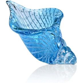 SPI Home Art Glass Striped Conch Shell 12 Inches Long