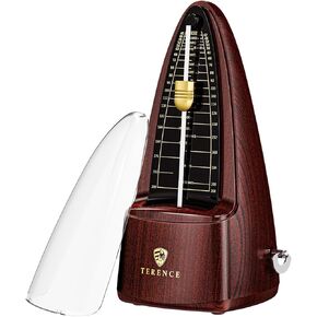 TERENCE Mechanical Metronome Metronomes for Piano Guitar Drum Violin and Other Instruments Metronomes for Beginner Adults and Kids(Wood Grain Color)