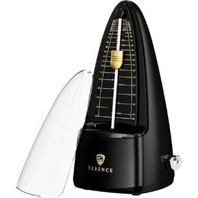TERENCE Mechanical Metronome Metronomes for Piano Guitar Drum Violin and Other Instruments Metronomes for Beginner Adults and Kids(Wood Grain Color)