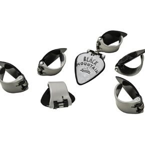 Black Mountain Medium Gauge Thumb Picks for Acoustic Guitar, Electric Guitar, Ukulele, Banjo, and More - Spring Loaded Universal Fit for Medium to XL Thumbs - Premium Finger Picks