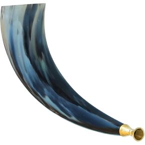 Armory Replicas Handmade Authentic Natural Viking Blowing Horn War Trumpet Renaissance Faire Medieval Inspired Functional Prop Real Cow Bovine Gjallarhorn