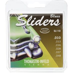 Thomastik-Infeld SL 110 Blues Sliders Round Wound Electric Guitar String Set, Natural,SL110
